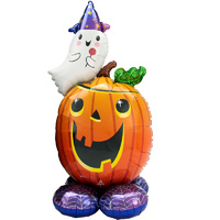 Halloween Pumpkin & Ghost AirLoonz Giant Foil Air Fill Balloon