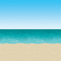 Insta-Theme Ocean and Beach Backdrop Wall Plastic Decoration