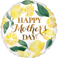 Happy Mother's Day Lemons Round Foil Balloon