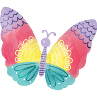 Pastel Tie Dye Butterfly Shape Foil Balloon
