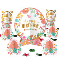 Boho Birthday Girl Table Centrepiece Decorating Kit