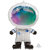 Holographic Iridescent SuperShape Astronaut Large Balloon