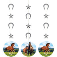 Melbourne Cup Horse and Pony Hanging String Cutouts 3 Pack