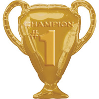Gold Trophy Champion SuperShape Foil Balloon