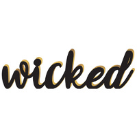Halloween Wicked Standing Base Sign MDF Black