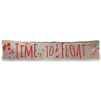 Halloween IT Time to Float Cloth Banner Hanging Decoration