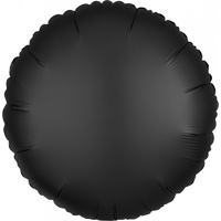 Black Onyx Satin Luxe Round Foil Balloon 