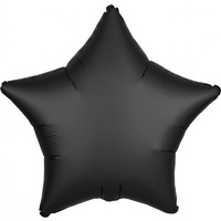 Black Onyx Satin Luxe Star Foil Balloon 