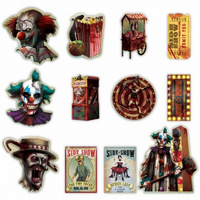 Halloween Creepy Carnival Side Show Value Pack Cardboard Cutouts 12 Pack