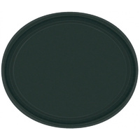 Jet Black Paper Plates Oval 30cm Approx - 20 Pack
