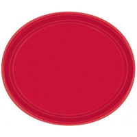 Red Apple Paper Plates Oval 30cm Approx - 20 Pack