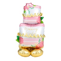 Wedding Wishes Wedding Cake Shaped AirLoonz Giant Air Fill Balloon