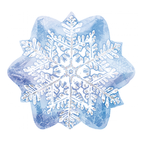 Christmas Snowflake Let it Snow Junior Shape Foil Balloon