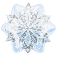 Holographic White & Silver Christmas Snowflake Junior Shape Foil Balloon