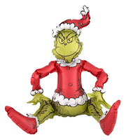 Dr Seuss The Grinch Sitting Santa SuperShape Foil Balloon
