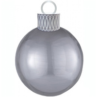 Christmas Silver Orbz Ornament Foil Balloon Kit 
