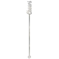 Cheers Silver Drink Stirrers Plastic Moulded 12 Pack
