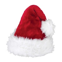 Christmas Adult Santa Hat Deluxe Fabric