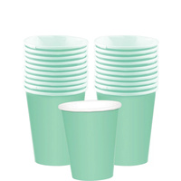 Cool Mint Party Supplies Paper Cups 20 Pack
