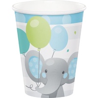 Enchanting Elephant Paper Cups Blue 8 Pack