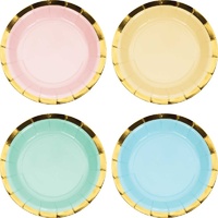 Pastel Celebrations Scalloped Paper Lunch Plates 8 Pack