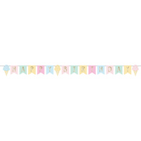 Ice Cream Party Happy Birthday Ribbon Banner & Foil 