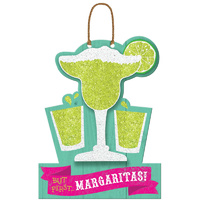 Birthday But First Margaritas Hanging MDF Sign