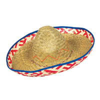 Mexican Fiesta Sombrero Straw Hat Costume Accessory x1