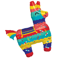 Mexican Taco Fiesta SuperShape Donkey Pinata Foil Balloon