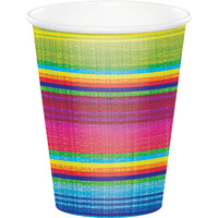 Mexican Taco Fiesta Serape Paper Cups 8 Pack