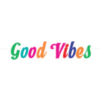 Good Vibes 70's Felt Letter Banner