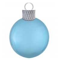 Christmas Pastel Blue Orbz Ornament Foil Balloon Kit 