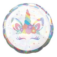 Unicorn Party Holographic Iridescent 45cm Foil Balloon