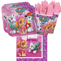 Paw Patrol Girls 16 Guest Tableware Party Pack