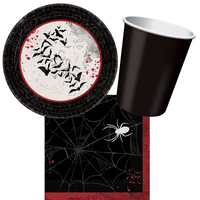 Halloween Dark Manor 8 Guest Tableware Party Pack