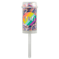 Confetti Poppers YAY Foil Multi-Coloured Push-Up Tubes 2 Pack