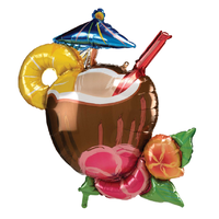 Coconut Pina Colada Drink SuperShape Foil Balloon