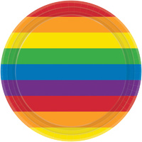 Rainbow Party Dinner Plates 8 Pack