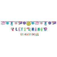 Sloth Party Happy Birthday Add An Age Letter Banner & Mini Banner Kit
