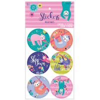Sloth Party Loot Party Favours x24 Stickers