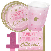Twinkle Twinkle Little Star Girl 16 Guest Tableware Pack