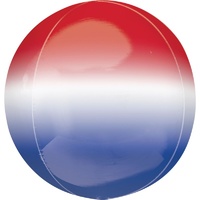 Australia Day Party Supplies Orbz Ombre Red, White & Blue Foil Balloon