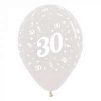30th Birthday Party Supplies Clear/25 Pack Latex Balloons