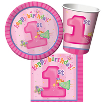 1st Birthday Party Supplies Fun At One Girl Party Pack 8 Guests