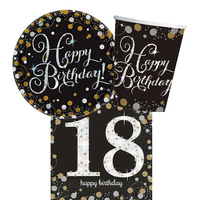 18th Birthday Sparkling Celebration 8 Guest Tableware Pack