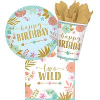 Boho 2nd Birthday Two Wild 8 Guest Tableware Pack