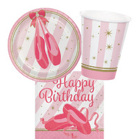 Ballerina Happy Birthday Ballet 8 Guest Tableware Pack