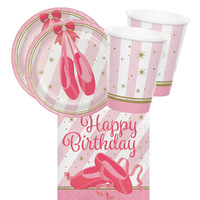 Ballerina Happy Birthday Ballet 16 Guest Tableware Pack