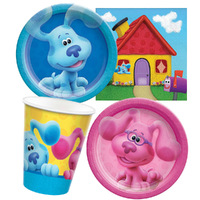 Blues Clues Blue & Magenta 16 Guest Tableware Pack