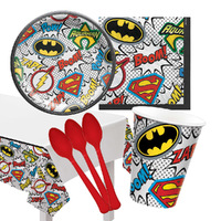 Justice League 8 Guest Small Deluxe Tableware Party Pack